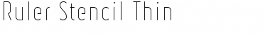 Download Ruler Stencil Thin Regular Font Title Preview