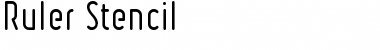 Download Ruler Stencil Regular Font Title Preview