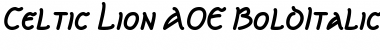 Download Celtic Lion AOE BoldItalic Font Title Preview