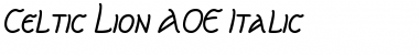 Download Celtic Lion AOE Italic Font Title Preview