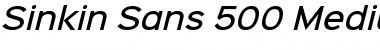 Download Sinkin Sans 500 Medium Italic 500 Medium Italic Font