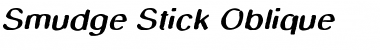 Download SmudgeStick Oblique Font