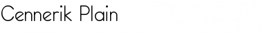 Download Cennerik Plain Font Title Preview