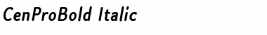 Download Cen Pro Bold Italic Font Title Preview