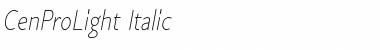 Download Cen Pro Light Italic Font Title Preview