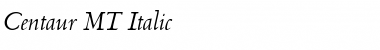 Download Centaur MT Italic Font Title Preview