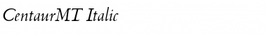 Download CentaurMT RomanItalic Font Title Preview