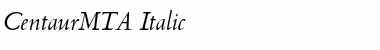 Download CentaurMTA RomanItalic Font Title Preview