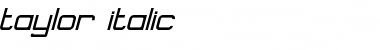 Download taylor italic Regular Font Title Preview