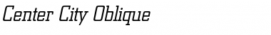 Download Center City Oblique Font Title Preview