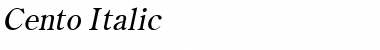Download Cento Italic Font Title Preview