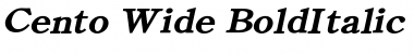 Download Cento Wide BoldItalic Font Title Preview