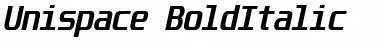 Download Unispace Bold Italic Font