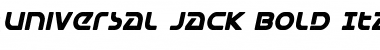 Download Universal Jack Bold Italic Bold Italic Font
