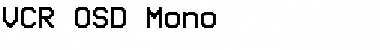Download VCR OSD Mono Font