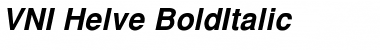 Download VNI Helve BoldItalic Font Title Preview