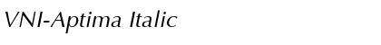 Download VNI-Aptima Italic Font Title Preview