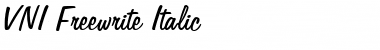 Download VNI-Freewrite Italic Font Title Preview