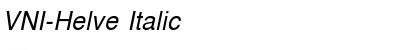 Download VNI-Helve Italic Font Title Preview