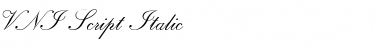 Download VNI-Script Italic Font Title Preview