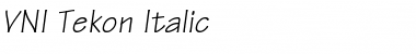 Download VNI-Tekon Italic Font Title Preview