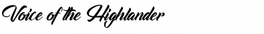 Download Voice of the Highlander Regular Font Title Preview