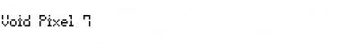 Download Void Pixel-7 Regular Font Title Preview