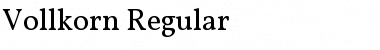 Download Vollkorn Regular Regular Font Title Preview