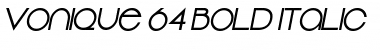 Download Vonique 64 Bold Italic Font Title Preview