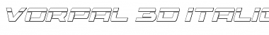Download Vorpal 3D Italic Italic Font Title Preview