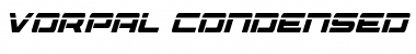 Download Vorpal Condensed Italic Condensed Italic Font Title Preview