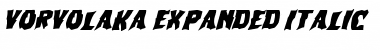 Download Vorvolaka Expanded Italic Expanded Italic Font Title Preview