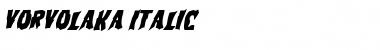 Download Vorvolaka Italic Italic Font Title Preview