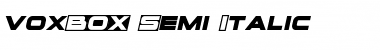 Download voxBOX Semi-Italic Semi-Italic Font Title Preview