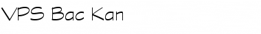 Download VPS Bac Kan Regular Font Title Preview