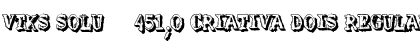 Download VTKS SOLUǃO CRIATIVA DOIS Regular Font Title Preview