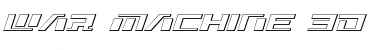 Download War Machine 3D Italic Font Title Preview