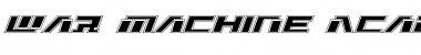 Download War Machine Academy Italic Font Title Preview