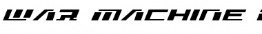 Download War Machine Expanded Italic Expanded Font Title Preview