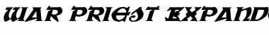 Download War Priest Expanded Italic Expanded Italic Font Title Preview