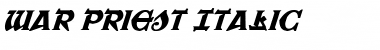Download War Priest Italic Italic Font Title Preview