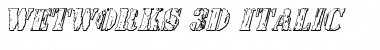 Download Wetworks 3D Italic Italic Font Title Preview