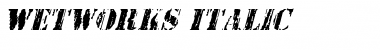 Download Wetworks Italic Italic Font Title Preview