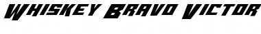 Download Whiskey Bravo Victor Expanded Expanded Font Title Preview