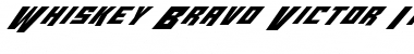 Download Whiskey Bravo Victor Italic Italic Font Title Preview