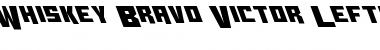 Download Whiskey Bravo Victor Leftalic Italic Font Title Preview