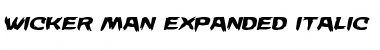 Download Wicker Man Expanded Italic Expanded Italic Font Title Preview