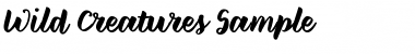 Download Wild Creatures Sample Regular Font Title Preview