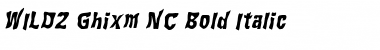 Download WILD2 Ghixm NC Bold Italic Font Title Preview