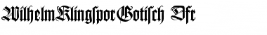 Download WilhelmKlingsporGotisch Dfr Font Title Preview